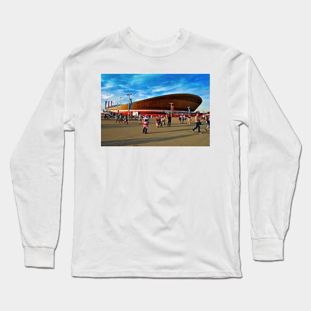 Lee Valley VeloPark 2012 London Olympic Velodrome Long Sleeve T-Shirt by AndyEvansPhotos